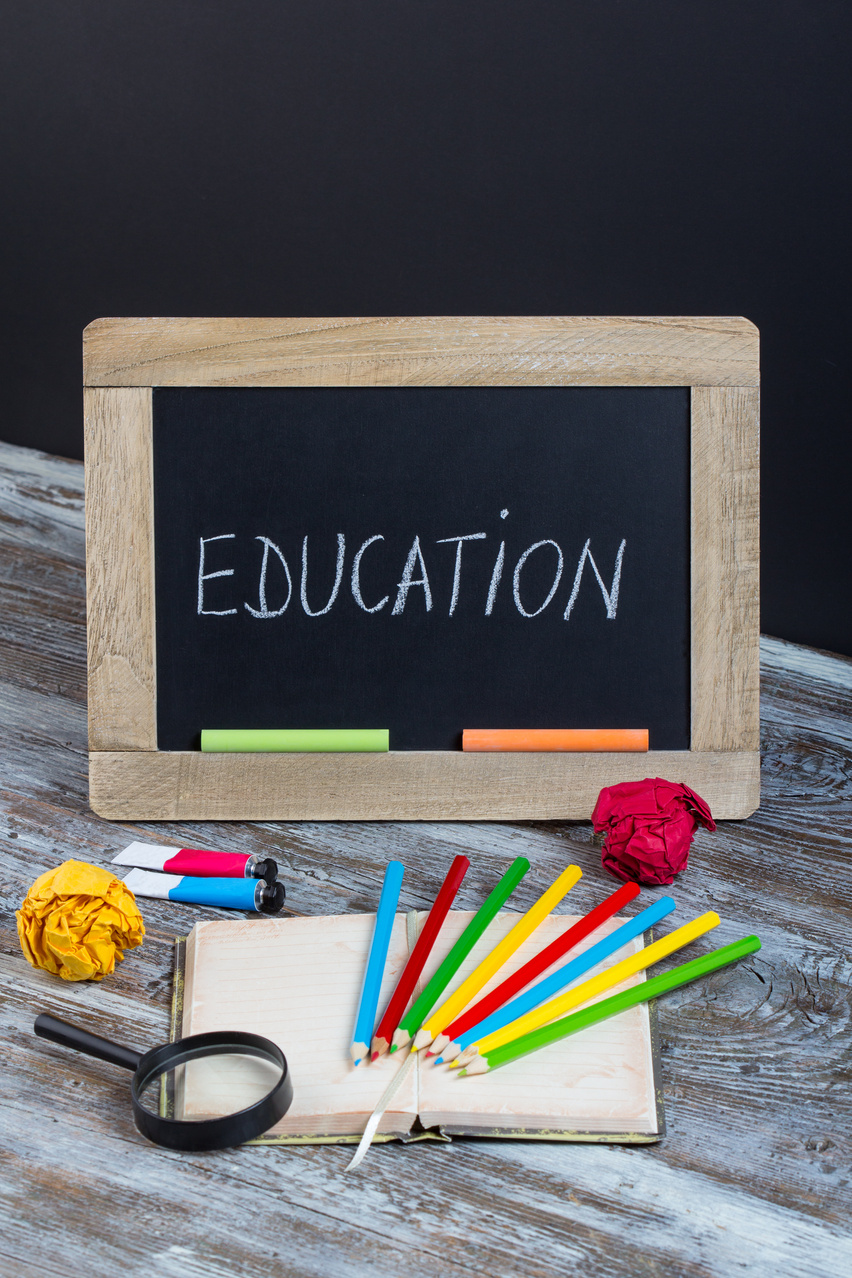 education background with special school supplies